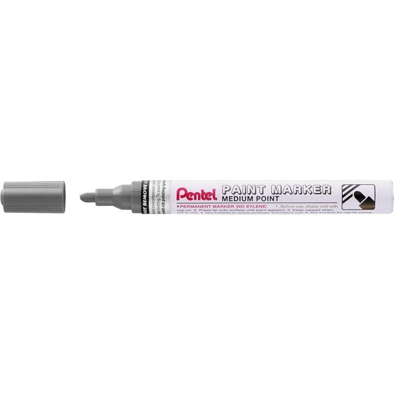 Pack De 12 Unidades Pentel Paint Marker Marcador De Pintura - Punta Media 4.5mm - Permanente En Todas Las Superficies -
