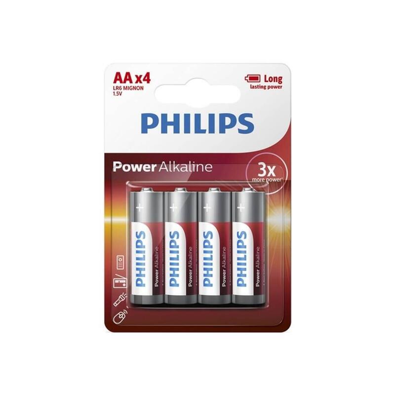 Pack De 12 Unidades Philips Power Alkaline Pila Aa Lr6 Blister*4 12 Uds
