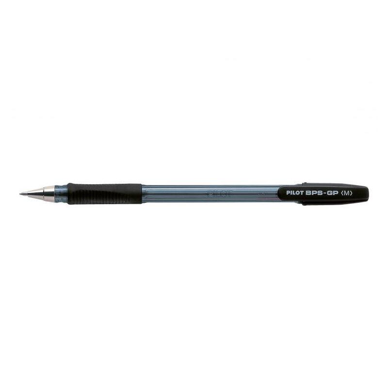 Pack De 12 Unidades Pilot Boligrafo De Bola Bps-Gp - Recargable - Punta Mediana De 1mm - Trazo De 0.25mm - Color Negro