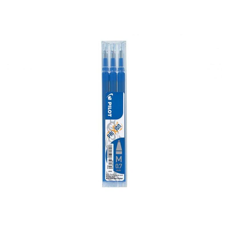 Pack De 12 Unidades Pilot Recambio De Gel Borrable Para Frixion Ball / Frixion Clicker - Pack De 3 Unidades - Punta De Bola Redonda 0.7mm - Trazo 0.4mm - Color Azul