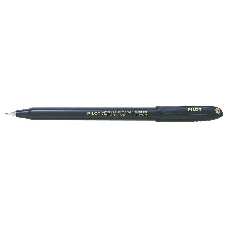 Pack De 12 Unidades Pilot Super Color Rotulador Permanente Ultra Fino - Punta De Poliacetal 1mm - Libre De Xileno -