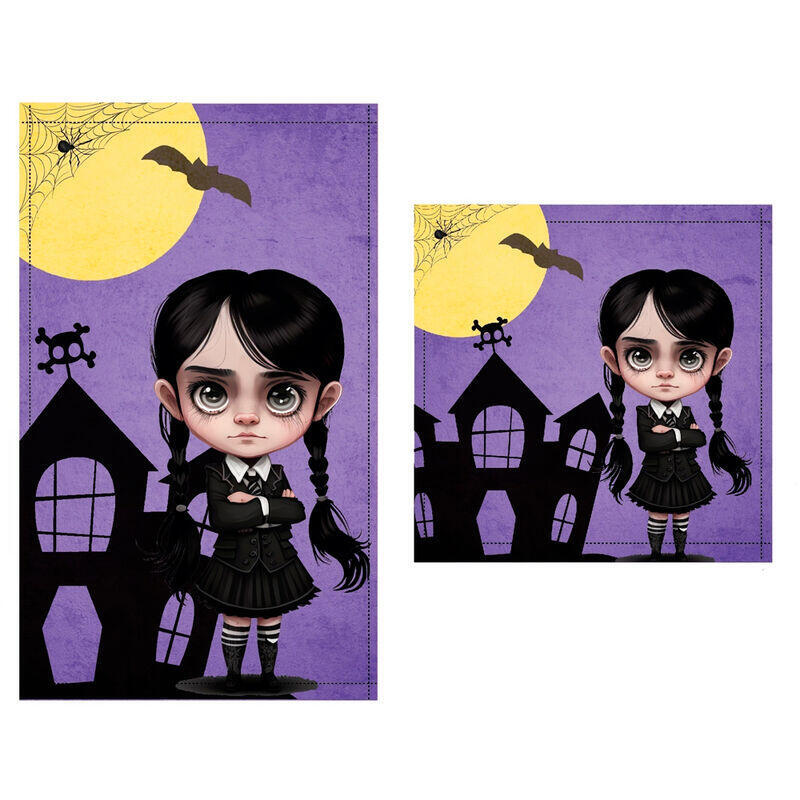 Pack De 12 Unidades - Set 2 Toallas Baño Niña Gotica Algodon