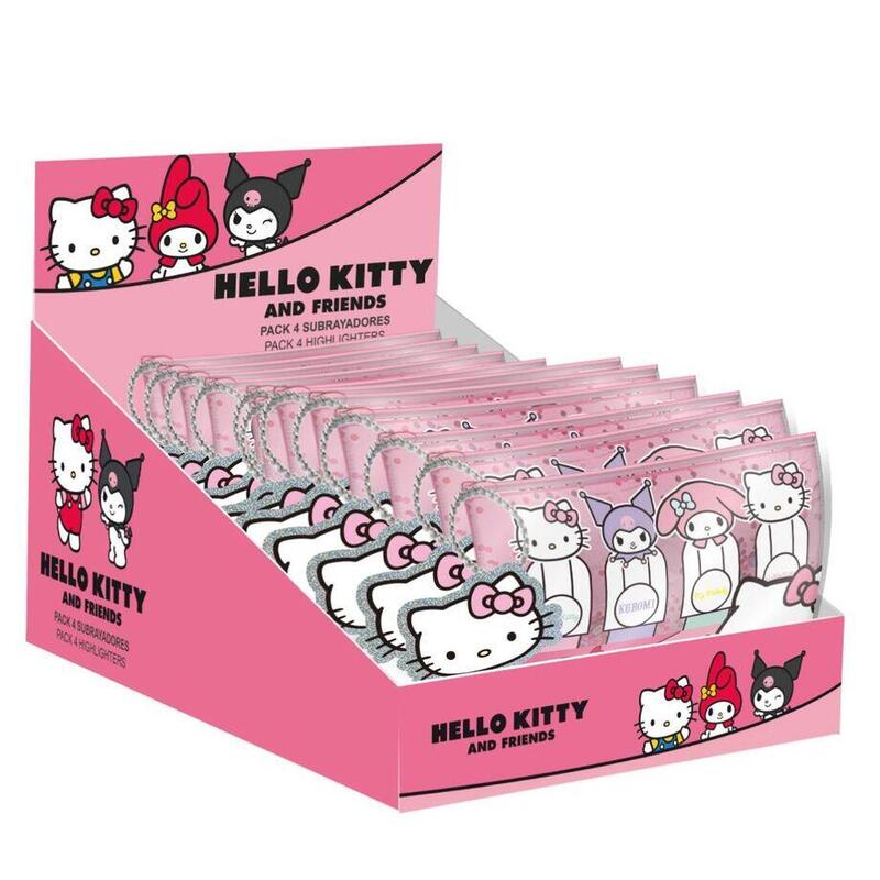 Pack De 12 Unidades - Set 4 Subrayadores Hello Kitty Surtido