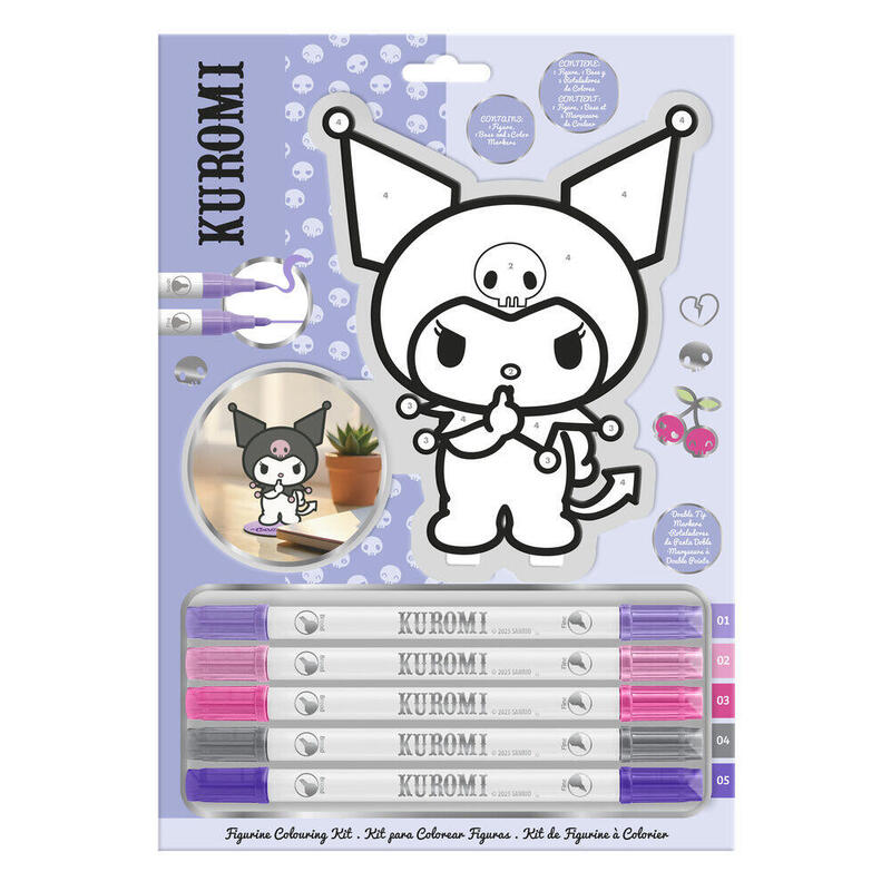Pack De 12 Unidades - Set Colorear Kuromi Hello Kitty