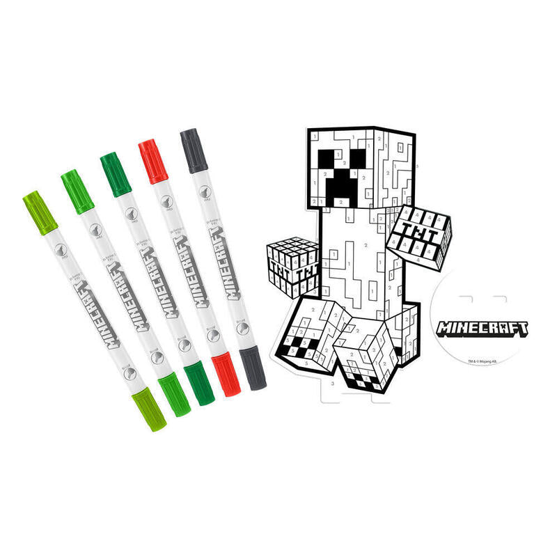 Pack De 12 Unidades - Set Colorear Minecraft