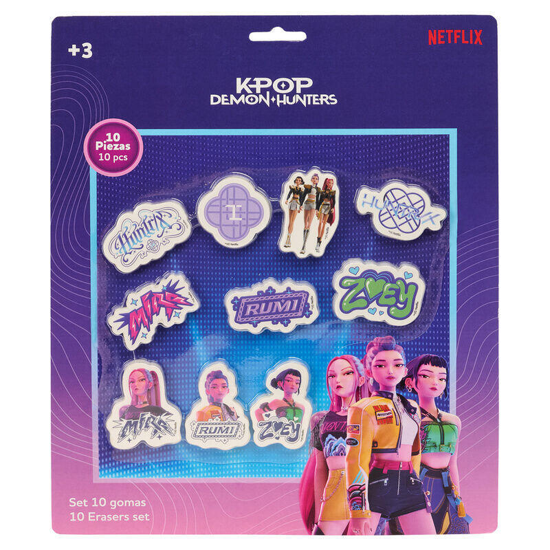 Pack De 12 Unidades - Set Gomas Borrar Stationery Kpop Demon Hunters