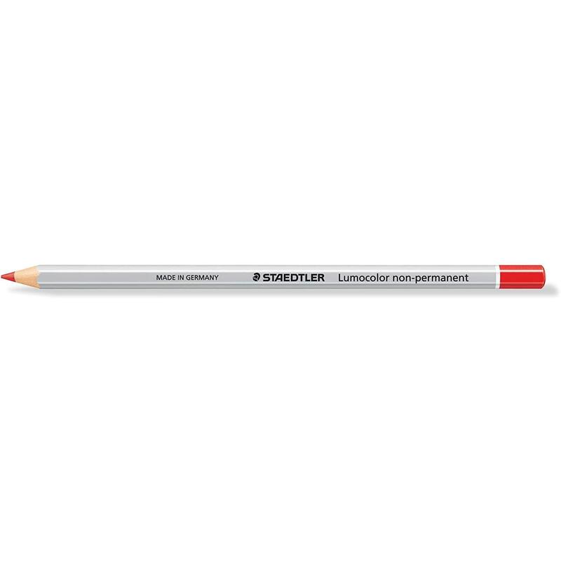 Pack De 12 Unidades Staedtler Lumocolor 108 Lapiz De Color Hexagonal - Especial Para Superfiices Lisas - Marcado Opaco - Color Rojo