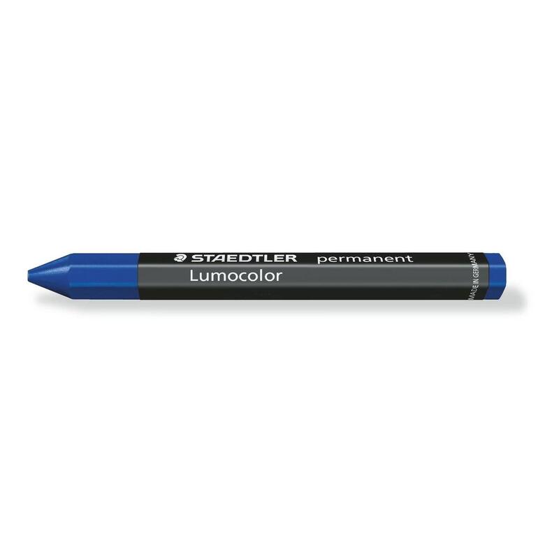 Pack De 12 Unidades Staedtler Lumocolor Permanent Omnigraph 236 Cera Permanente Hexagonal - Resistente Al Agua - Diametro 12mm Aprox - Color Azul