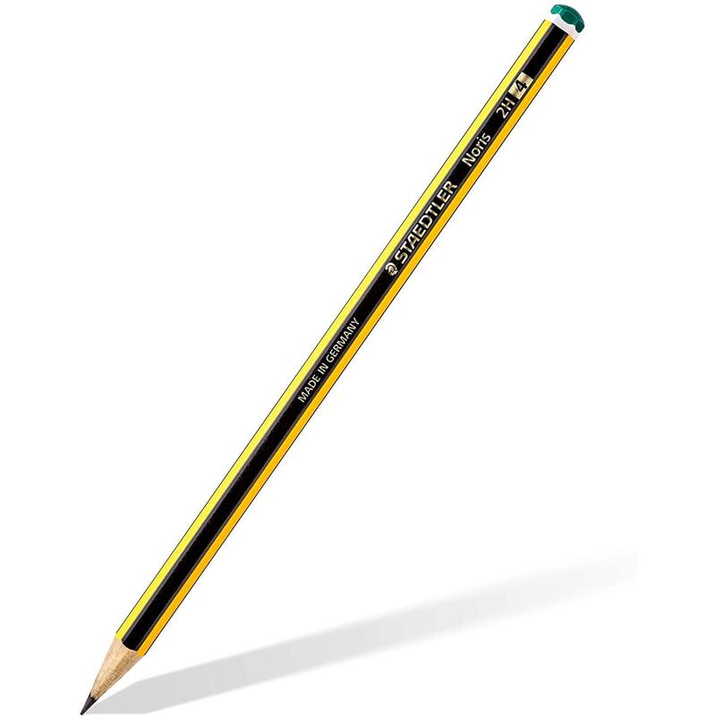 Pack De 12 Unidades Staedtler Noris 120-4 Lapiz De Grafito Hexagonal - Mina 2h - Resistencia A La Rotura - Madera De Bosques Sostenibles