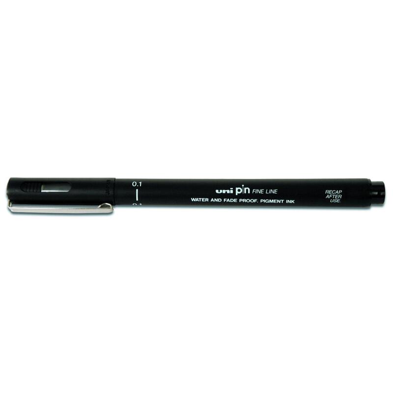 Pack De 12 Unidades Uni-Ball Uni Pin Rotulador Calibrado - Punta Poliacetal De 0.1 Mm. - Tinta Resistente Al Agua Y A