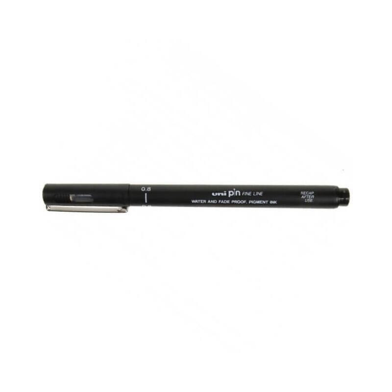 Pack De 12 Unidades Uni-Ball Uni Pin Rotulador Calibrado - Punta Poliacetal De 0.8 Mm. - Tinta Resistente Al Agua Y A