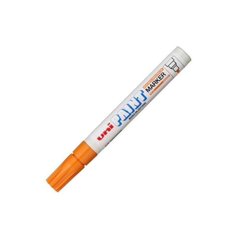 Pack De 12 Unidades Uniball Marcador Permanente Paint Marker Px-20(L) Naranja