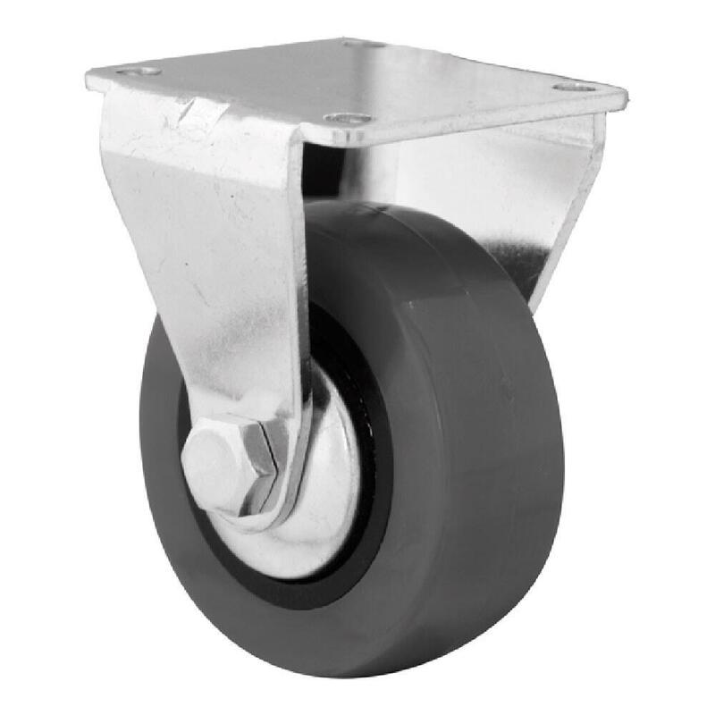 Pack De 13 Unidades - Rueda Mobiliario Emily, Sin Freno, Goma Gris, Placa Fija 46 X 42 Mm, Ø50 Mm