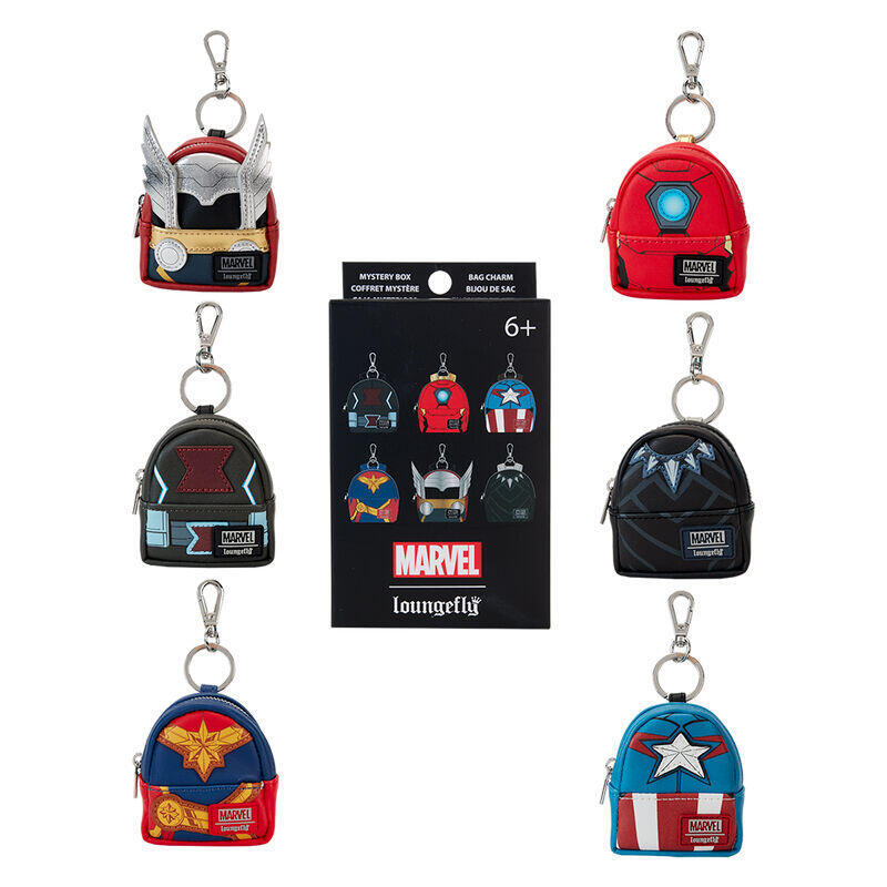 Pack De 15 Unidades - Llavero Mini Mochila Mystery Los Vengadores Avengers Loungefly Surtido