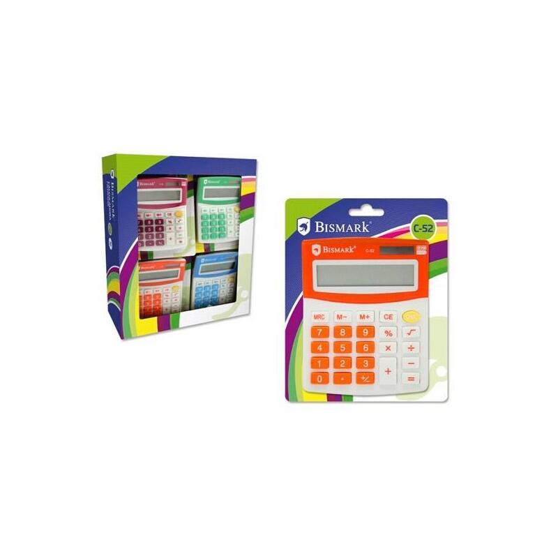 Pack De 16 Unidades Bismark Calculadora 8 Digitos Colores Surtidos