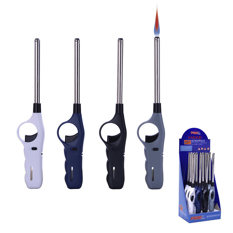 Pack De 16 Unidades - Encendedor Con Llama Resistente Al Viento Recargable 27,5x5x2cm Colores Surtidos Euro/U