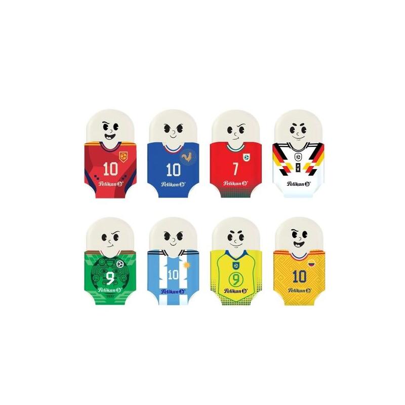 Pack De 16 Unidades Pelikan Squeezy Sports Goma De Borrar - Tematica De La Copa Mundial De La Fifa 2026 - Colores