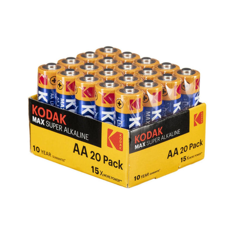 Pack De 18 Unidades Kodak Max Pila Alcalina Aa Lr6 Pack*20 Pilas