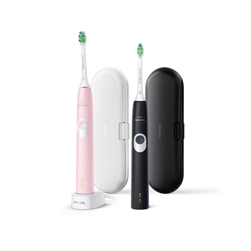 Pack De 2 Cepillos De Dientes Philips Series 4300 Hx6800/35 Rosa Y Negro