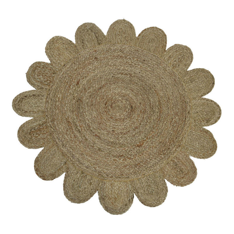 Pack De 2 Unidades - Alfombra De Yute Borde Dentado Ø90cm