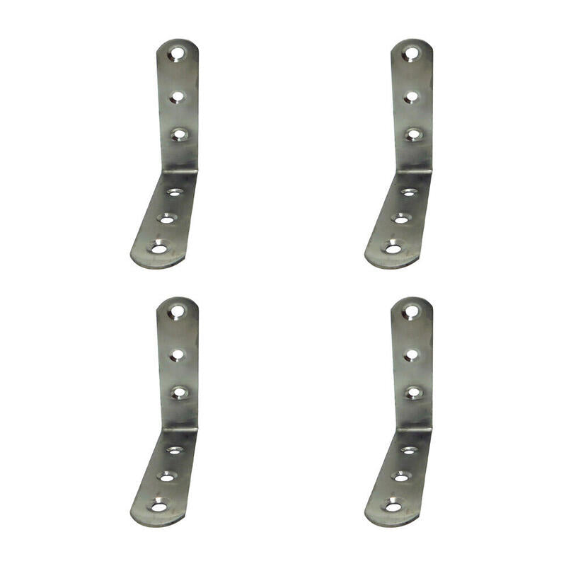 Pack De 2 Unidades - Ángulo Refuerzo An24, Acero Inoxidable, 100 X 100 X 19 Mm. 4 Unidades