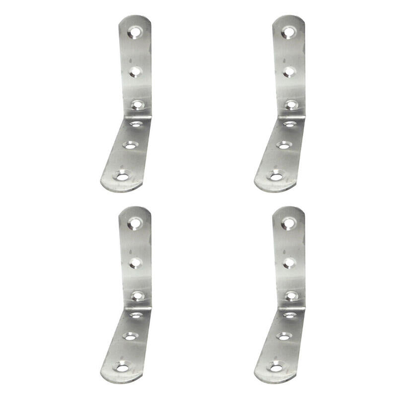 Pack De 2 Unidades - Ángulo Refuerzo An24, Acero Inoxidable, 80 X 80 X 19 Mm. 4 Unidades