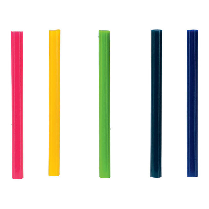 Pack De 2 Unidades - Blister 36 Barras Cola Ø7x90mm Rojo, Verde, Amarillo, Azul Y Negro. 5001426 Rapid