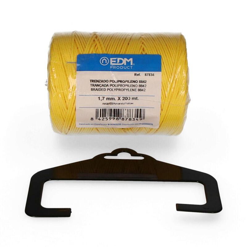 Pack De 2 Unidades - Bobina Trenzada Polipropileno 8842 200m Amarillo Edm