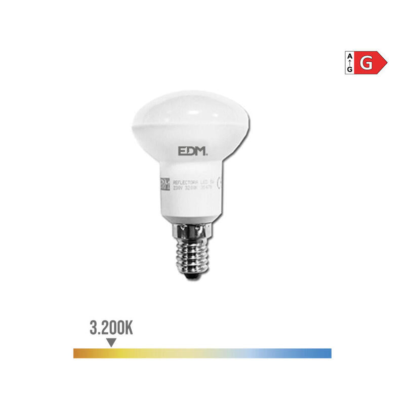Pack De 2 Unidades - Bombilla Reflectora Led R50 E14 5w 350lm 3200k Luz Calida Ø4,5x8cm Edm