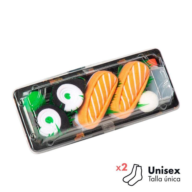 Pack De 2 Unidades - Calcetines Caja Regalo Modelo Sushi 2 Pares Unisex Talla Única