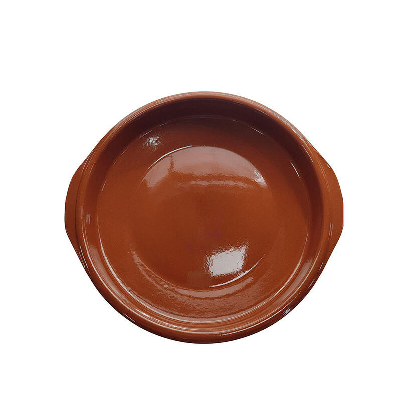Pack De 2 Unidades - Cazuela Clasica De Barro Con Asas Ø24 Cm