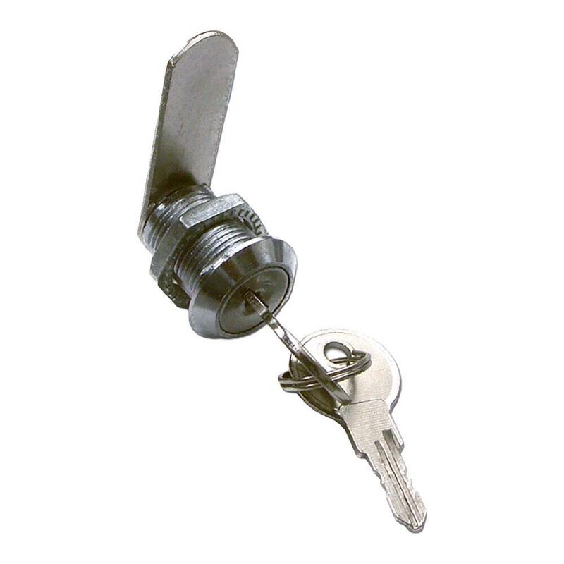 Pack De 2 Unidades - Cerradura Buzón Recta Cm04, De Zamak Con Acabado Cromo Brillo, 30 Mm, Con 2 Llaves, Blister