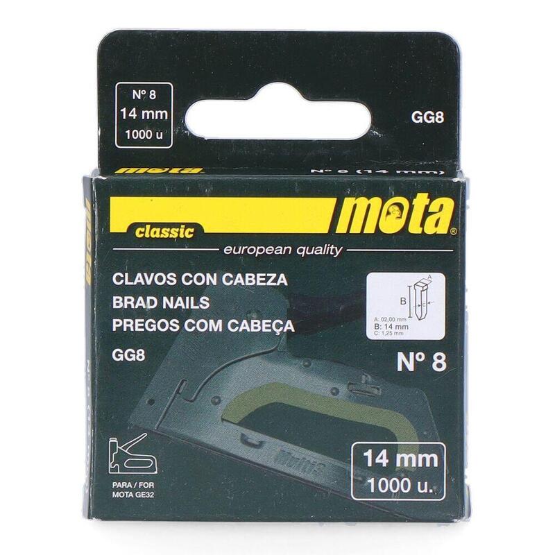 Pack De 2 Unidades - Clavo Número 8, Espesor 1,25 Mm Gg8, Blister 1000 Uds