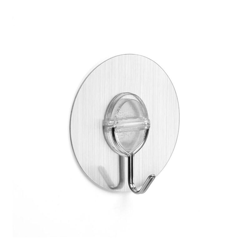 Pack De 2 Unidades - Colgador Adherente Reutilizable Con Gancho Móvil Acero Inoxidable Inofix