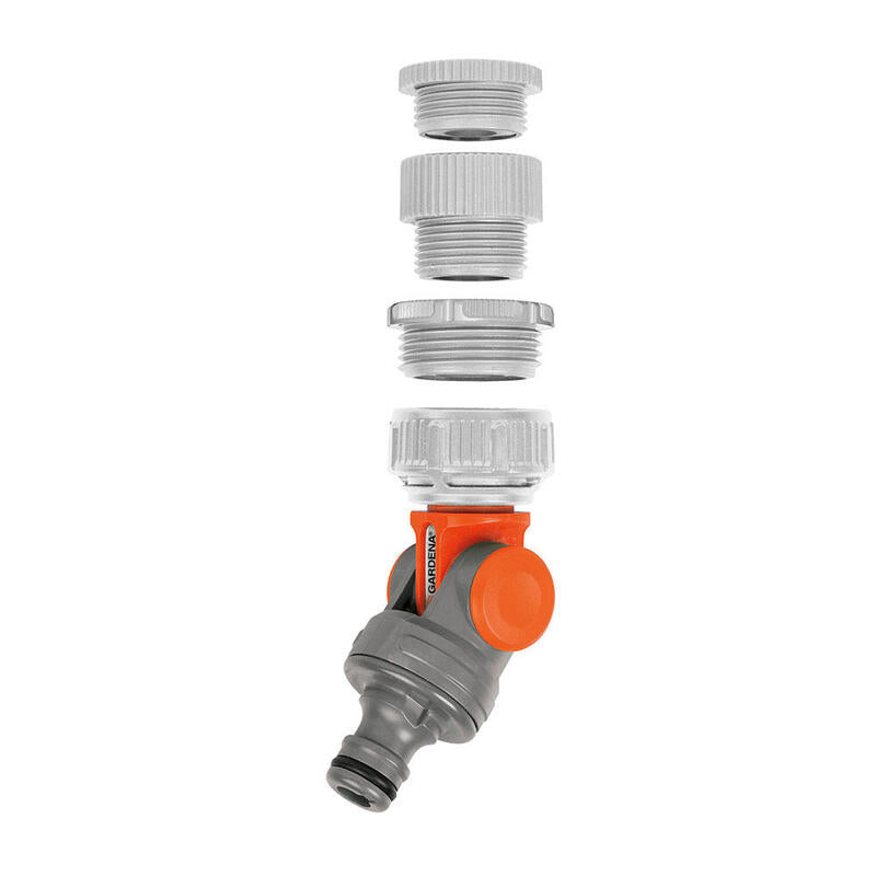 Pack De 2 Unidades - Conector Articulado Con Adaptadores 1", 3/4", 5/8, 1/2" (Blister) Gardena