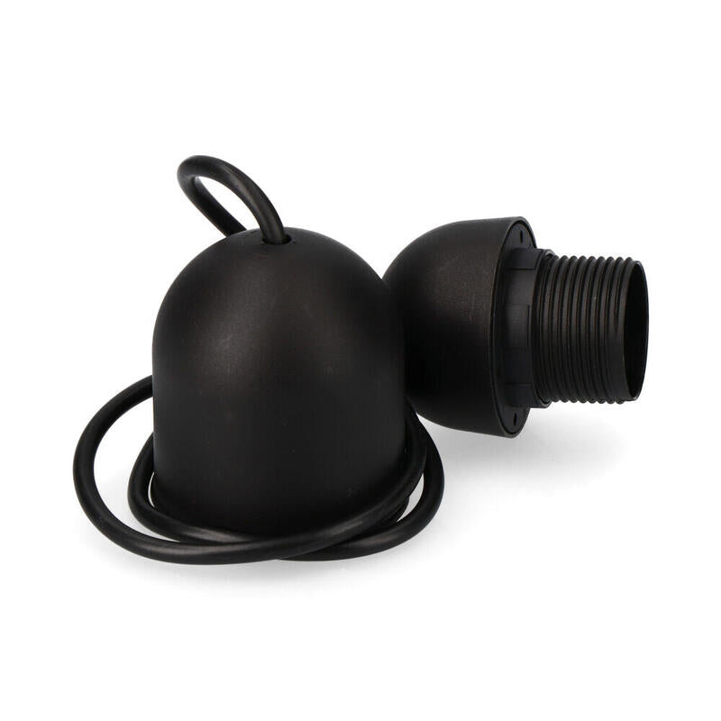 Pack De 2 Unidades - Conjunto Colgante Negro E27 Longitud 80cm Envasado