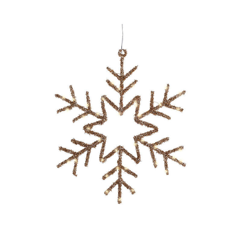 Pack De 2 Unidades - Copo De Nieve Luz Led Decorativa Interior 38 X 38 Cm