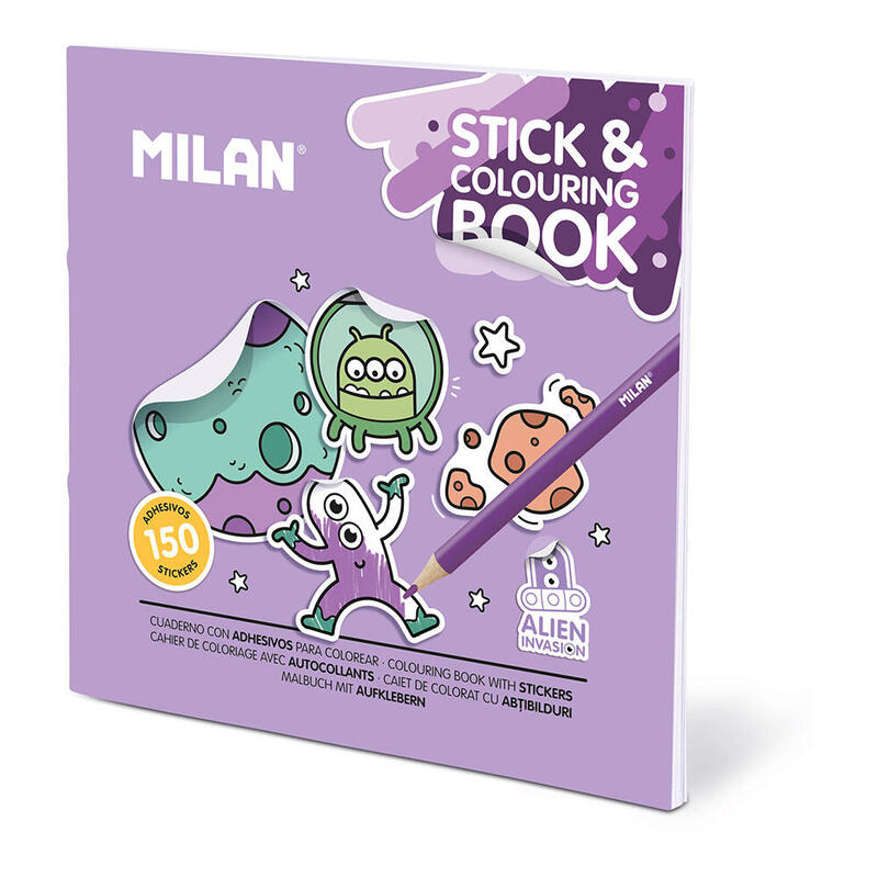 Pack De 2 Unidades - Cuaderno Con Adhesivos Para Colorear Alien Invasion