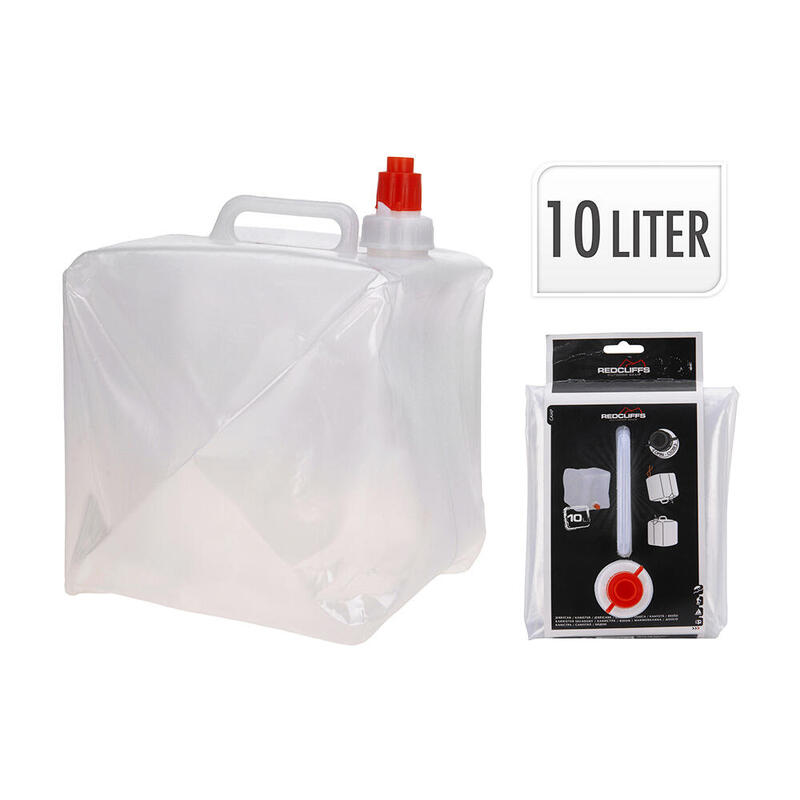 Pack De 2 Unidades - Deposito De Agua De Plastico Plegable Para Camping 10 L 19 X 20 X 25 Cm