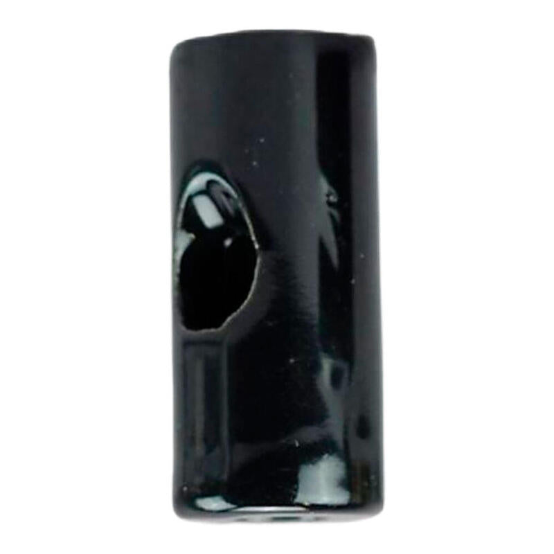 Pack De 2 Unidades - Derivacables De Porcelana Cilíndrico Para Techo, Negro, 5 Uds Ø20 X 45 Mm