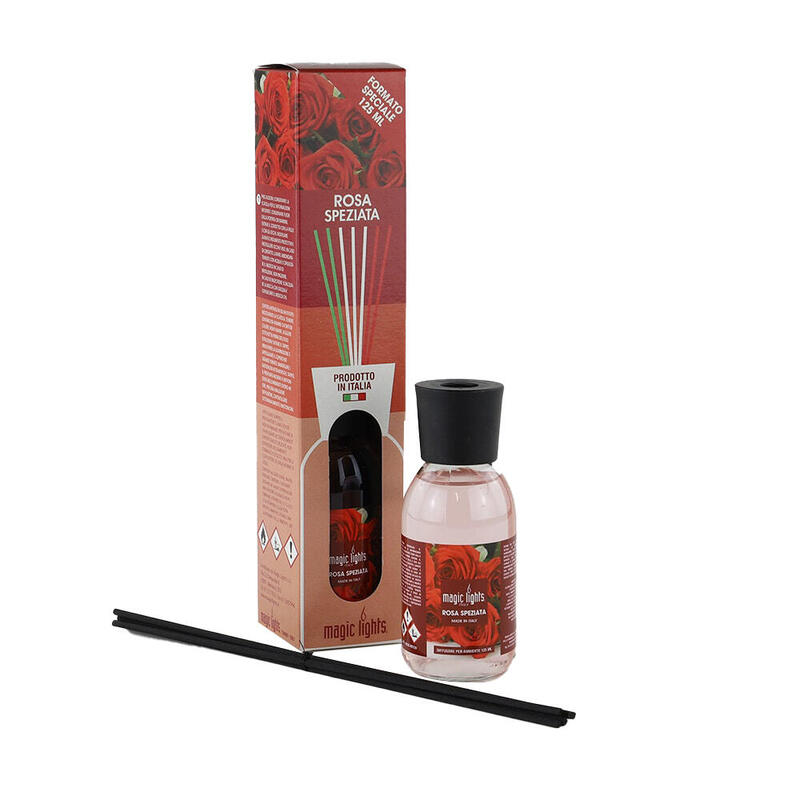 Pack De 2 Unidades - Difusor Aroma Mikado Rosa Especiada 125ml Magic Lights