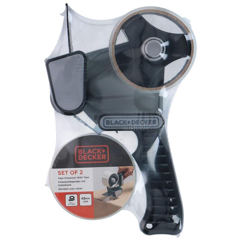 Pack De 2 Unidades - Dispensador De Cinta De Embalaje + 2 Rollos 48 Mm X 15 M