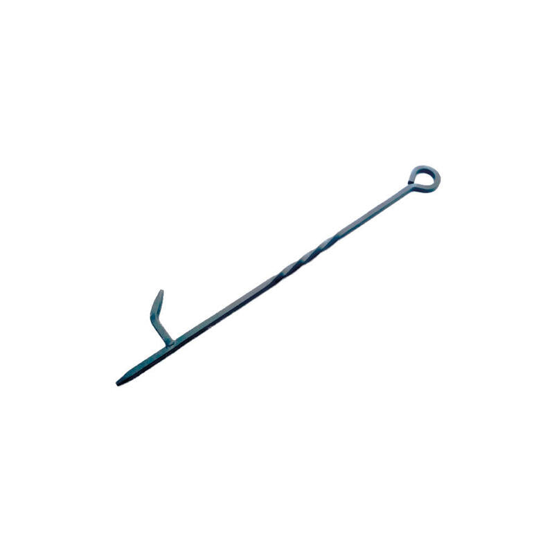 Pack De 2 Unidades - Gancho Atizador Metalico. Color Negro 45,5cm Edm