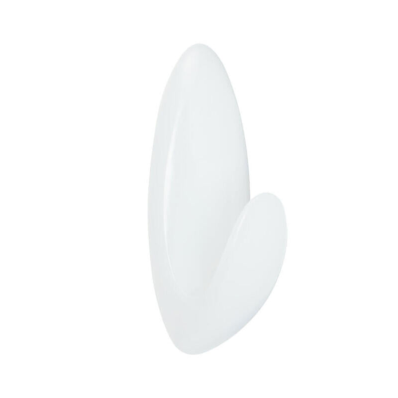 Pack De 2 Unidades - Gancho Para Toallas, Grande, Blanco, 1 Ud + 2 Tiras, Máx 2,2 Kg