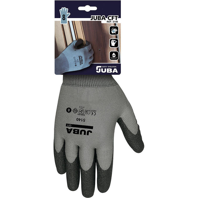 Pack De 2 Unidades - Guante Nailon, Palma Recubierta Pvc Para Jardinería, T-09