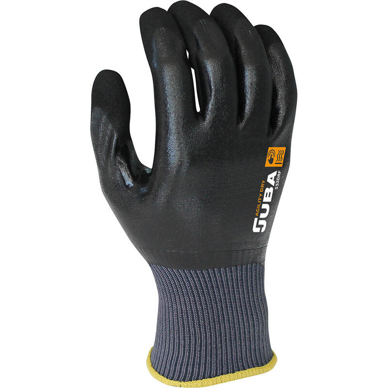 Pack De 2 Unidades - Guante Nailon Recubierto Total Nitrilo, Negro, T-09