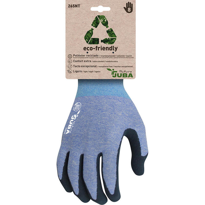 Pack De 2 Unidades - Guante Poliéster / Spandex Con Palma Látex Arenoso, T-07