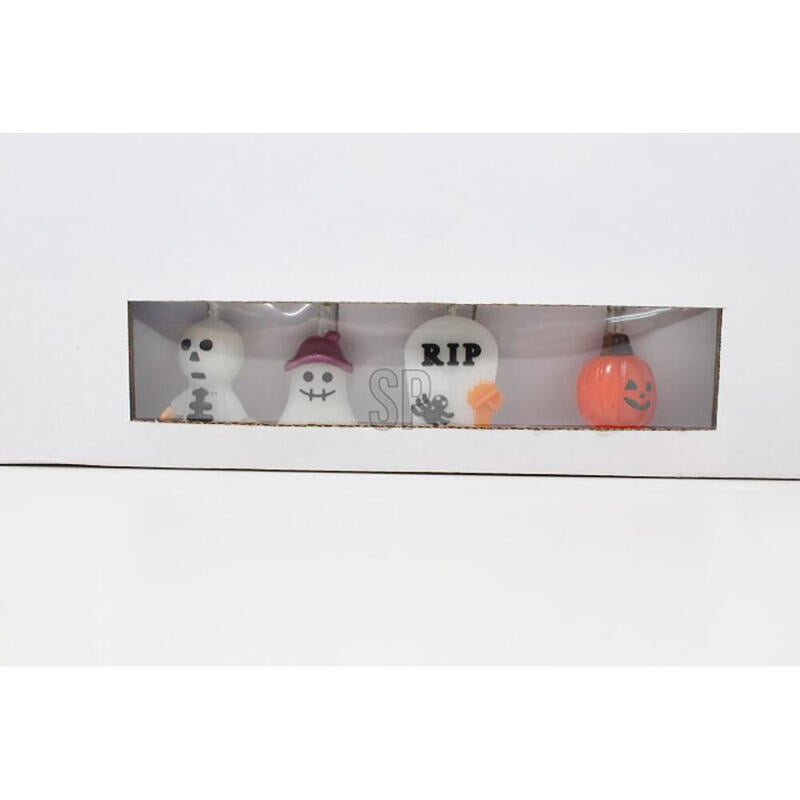 Pack De 2 Unidades - Guirnalda Led Con 4 Figuras De Hallowen, 10 X Led