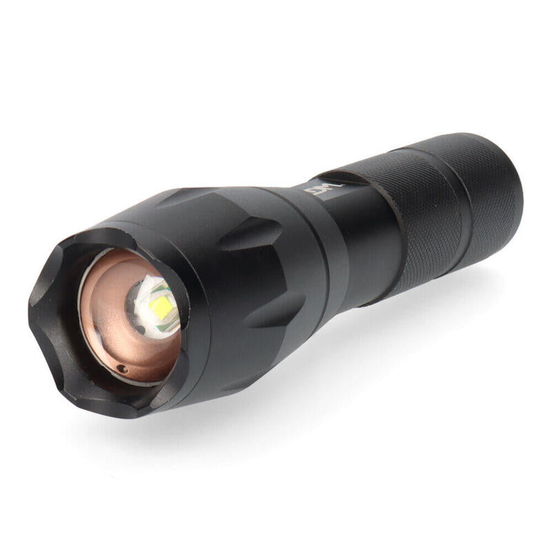 Pack De 2 Unidades - Linterna De Aluminio Con Zoom. 1 Led Cree Xml-T6 3xaaa (Pilas Incluidas) Edm