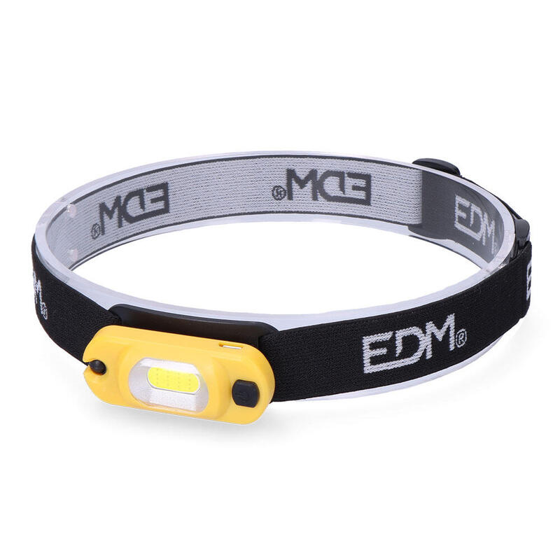 Pack De 2 Unidades - Linterna Frontal Recargable 1 Led Cob 1w 3,7v 250mah Edm